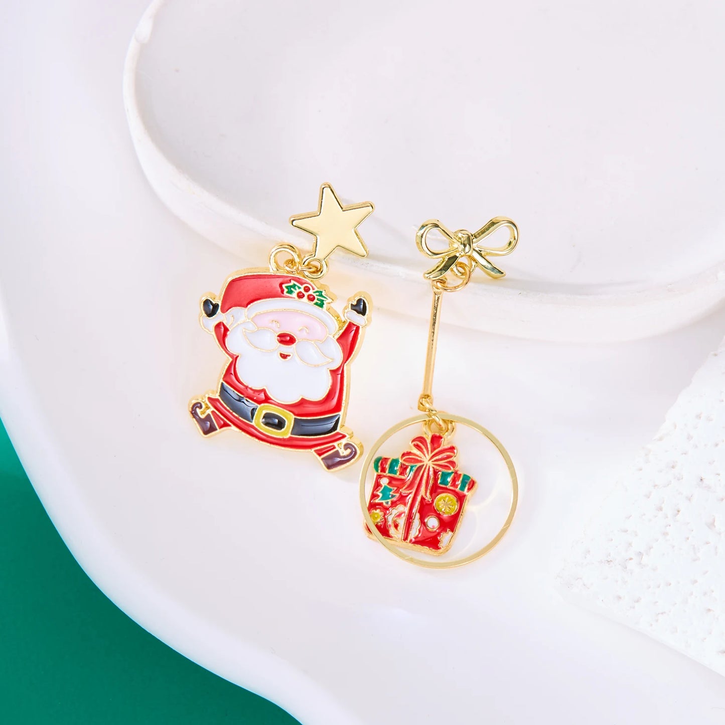 festive Christmas Charm Earrings- Celebrate in style!"