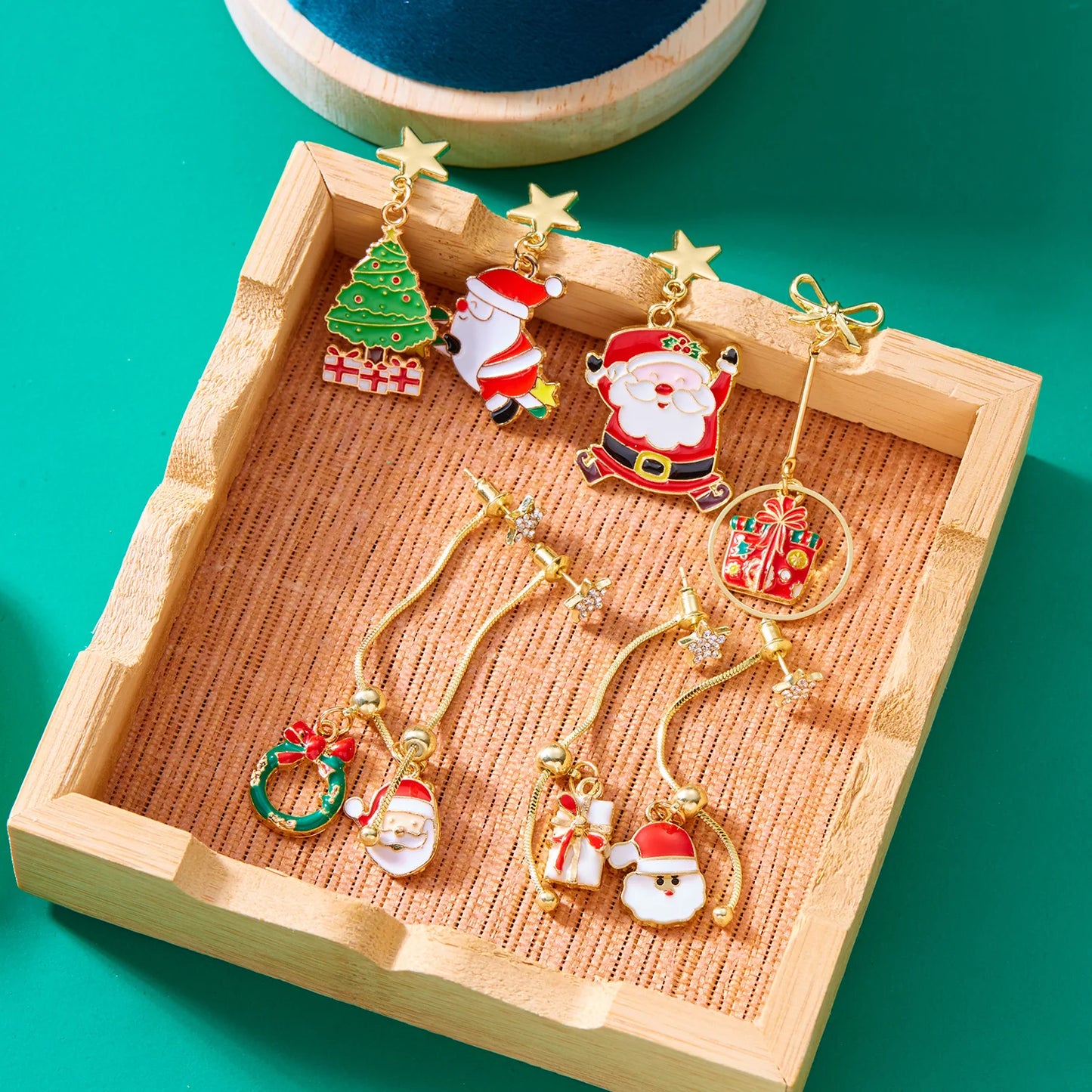 festive Christmas Charm Earrings- Celebrate in style!"