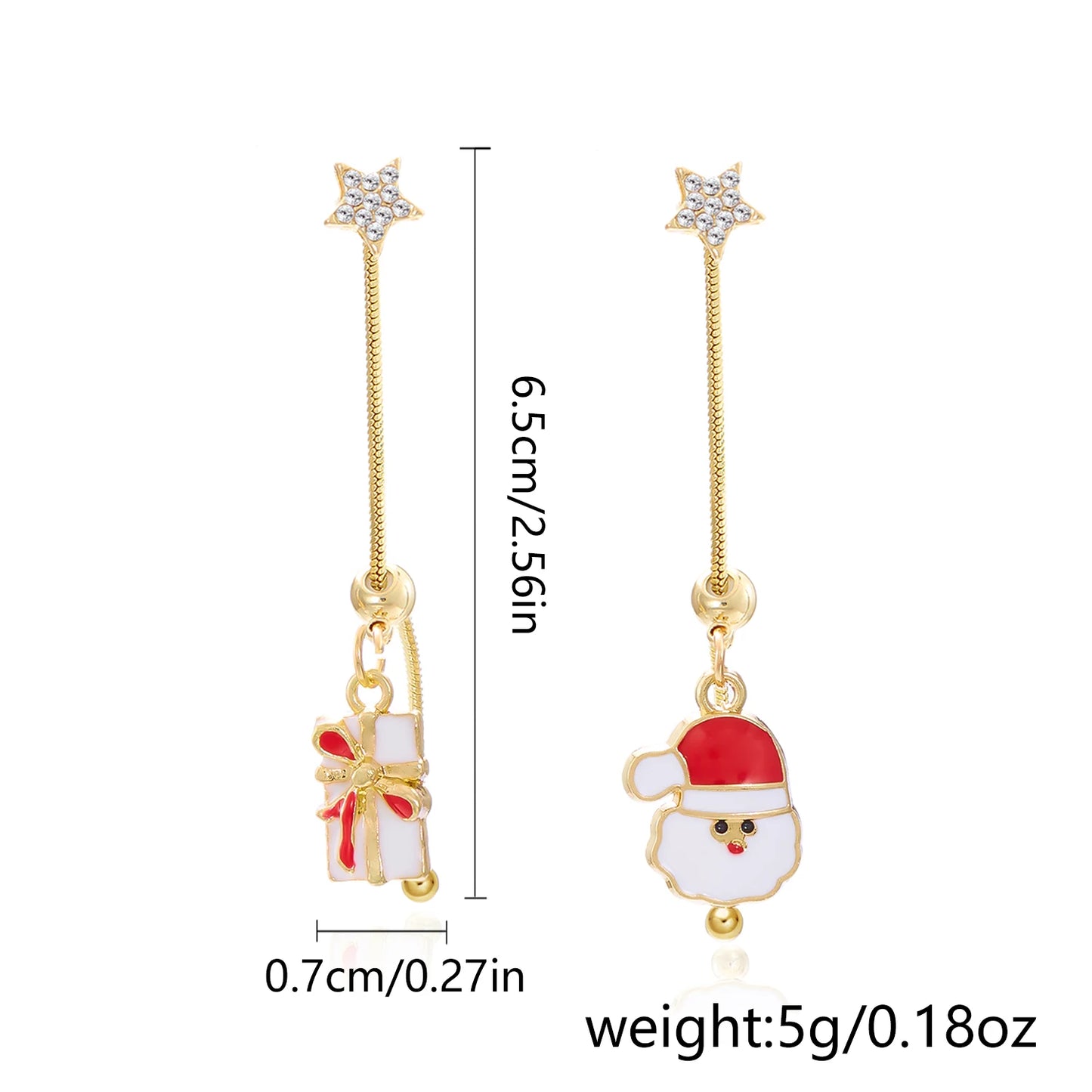 festive Christmas Charm Earrings- Celebrate in style!"